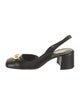 Versace Medusa Insignia Leather Slingback Pumps