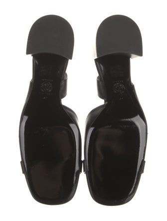 Versace Medusa Insignia Leather Slingback Pumps