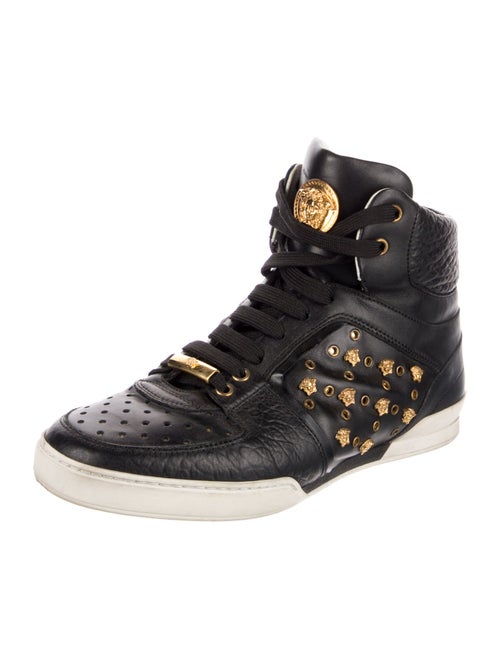 Versace Medusa Insignia Leather Sneakers