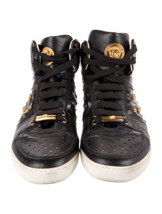 Versace Medusa Insignia Leather Sneakers