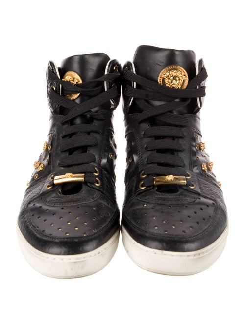 Versace Medusa Insignia Leather Sneakers