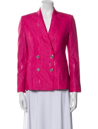 Versace Virgin Wool Striped Blazer