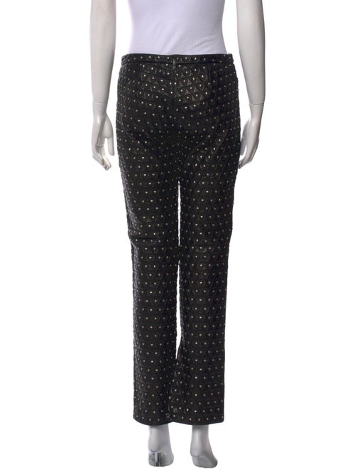 Versace Leather Straight Leg Pants