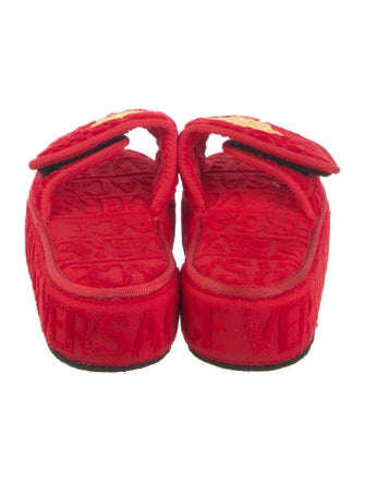 Versace Medusa Insignia Terry Cloth Slides