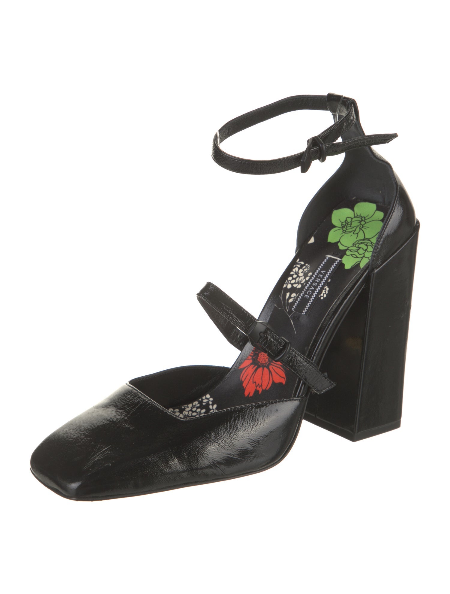 Versace Patent Leather D'Orsay Pumps