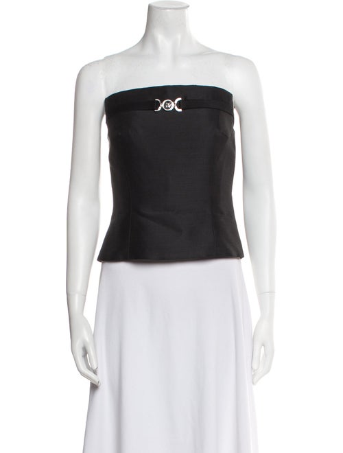 Versace Wool Strapless Crop Top