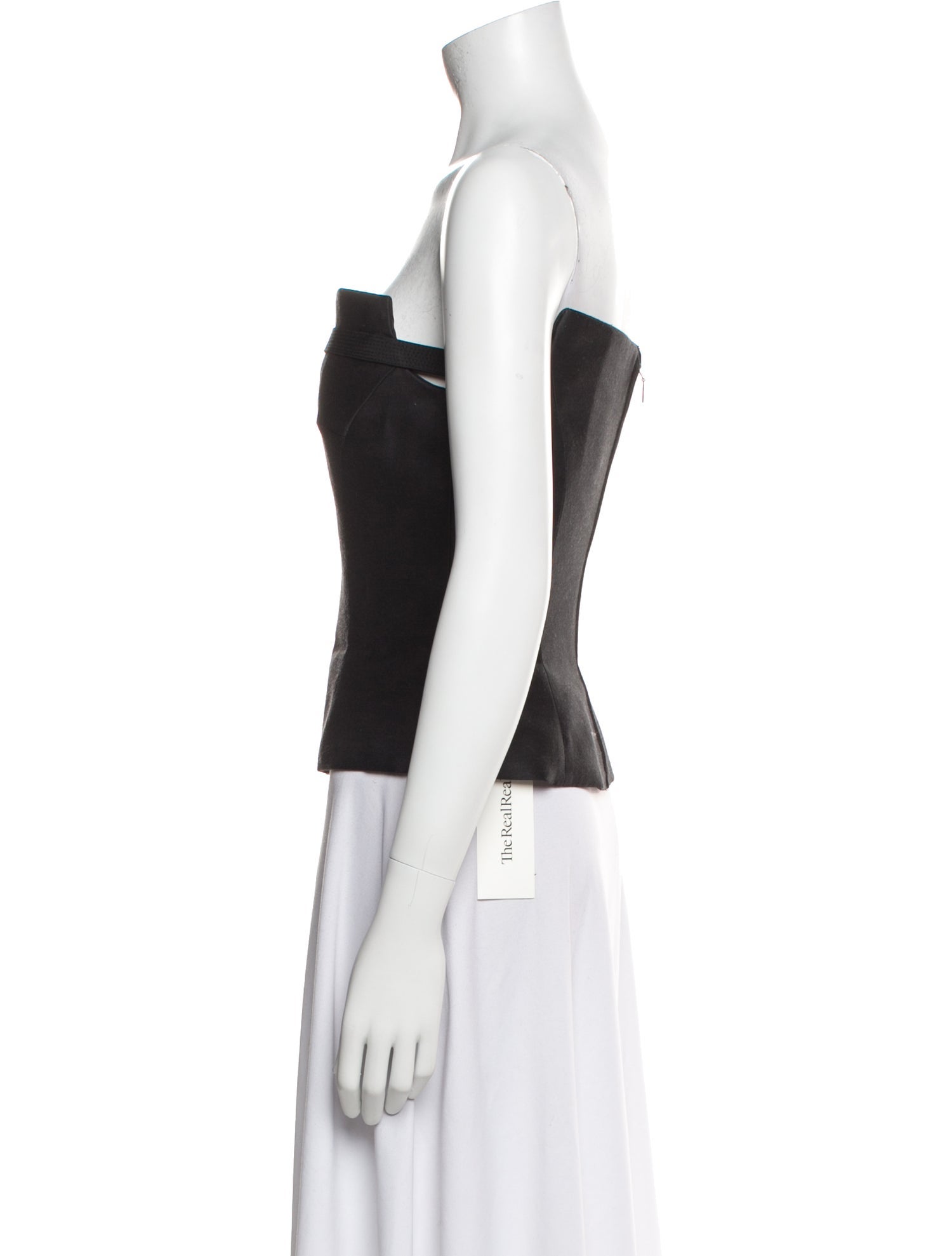 Versace Wool Strapless Crop Top