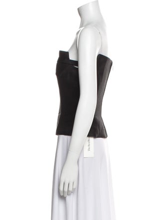 Versace Wool Strapless Crop Top