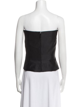 Versace Wool Strapless Crop Top