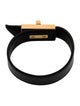 Versace Leather Logo-Buckle Wrap Bracelet