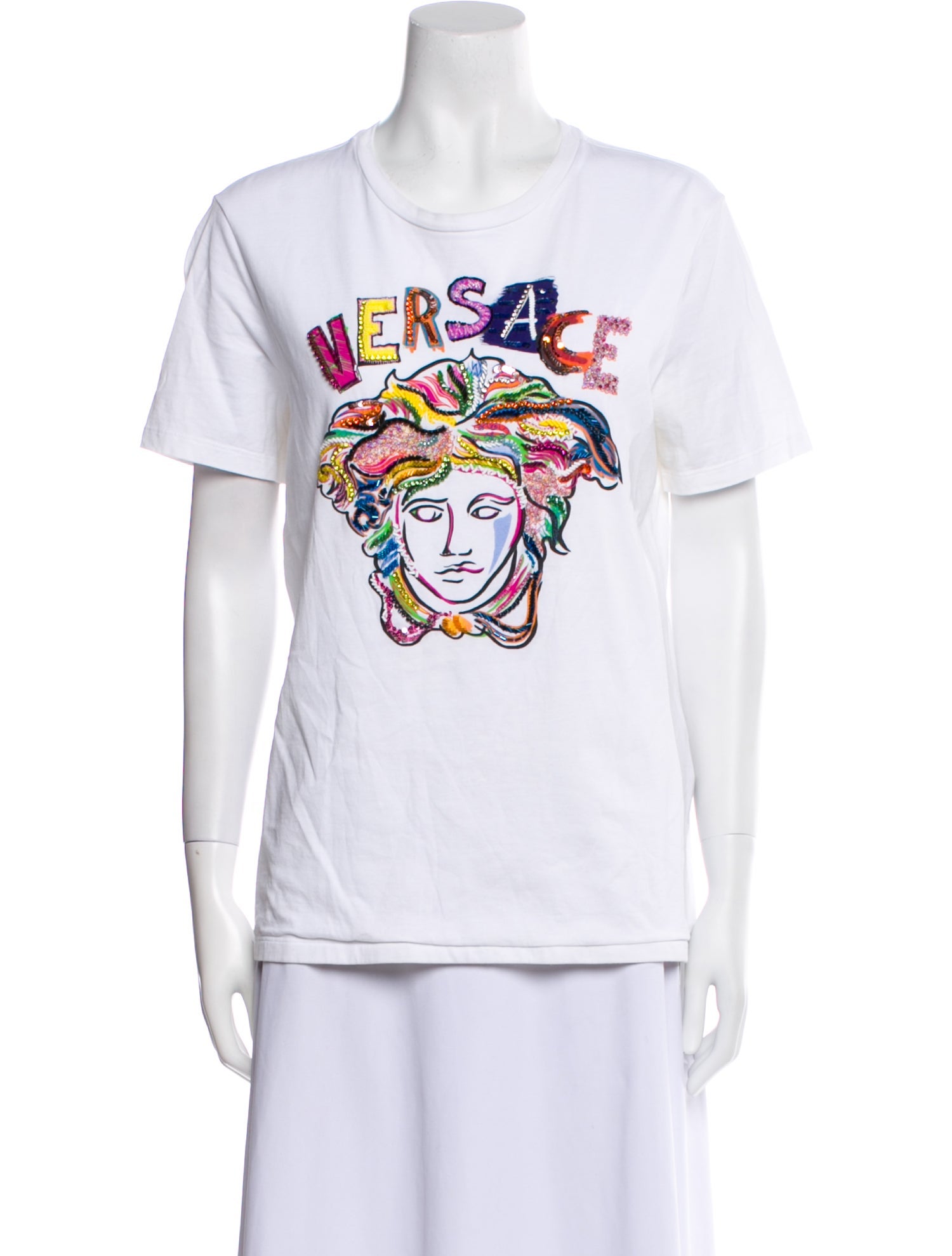 Versace Graphic Print Crew Neck T-Shirt