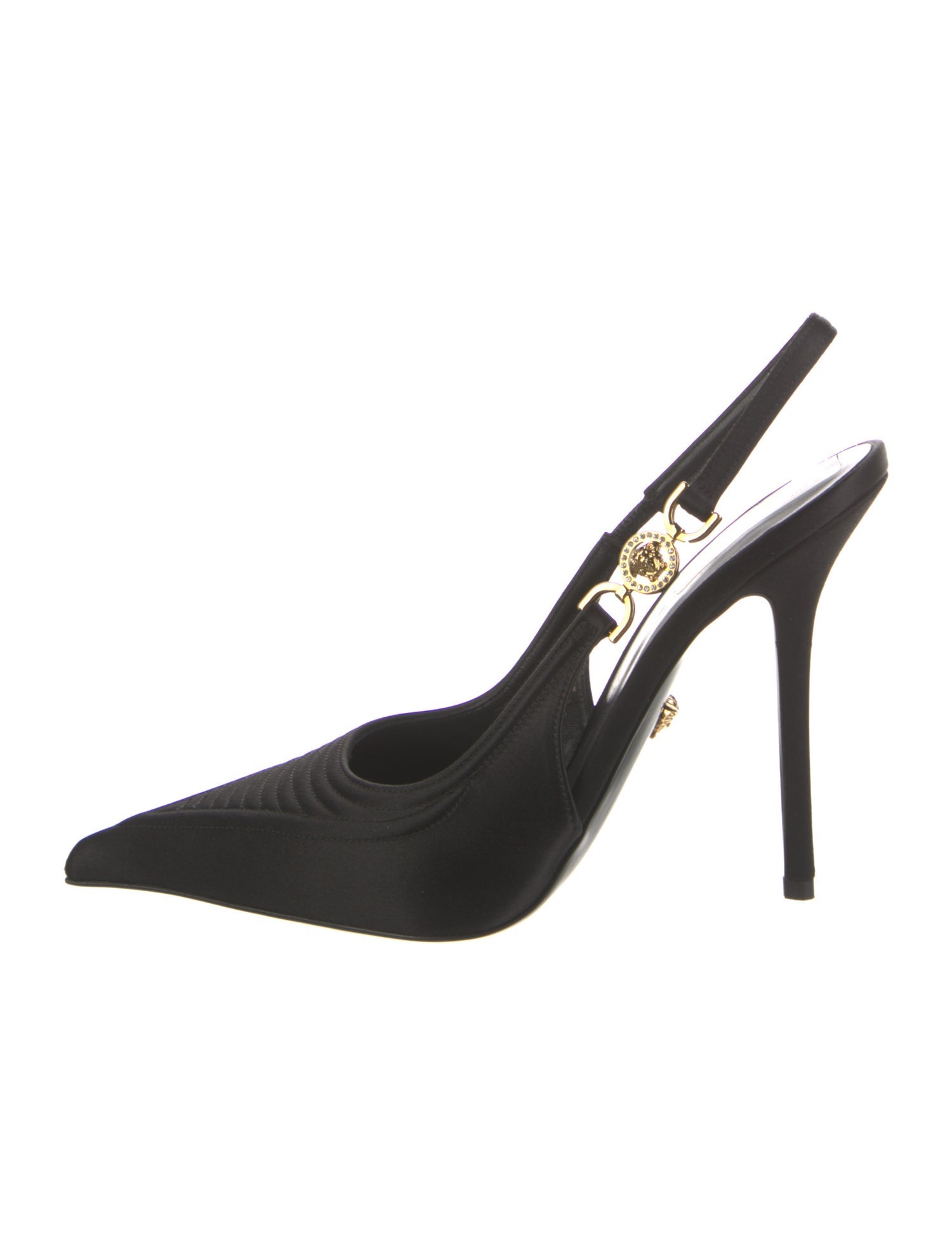 Versace Satin Slingback Pumps w/ Tags