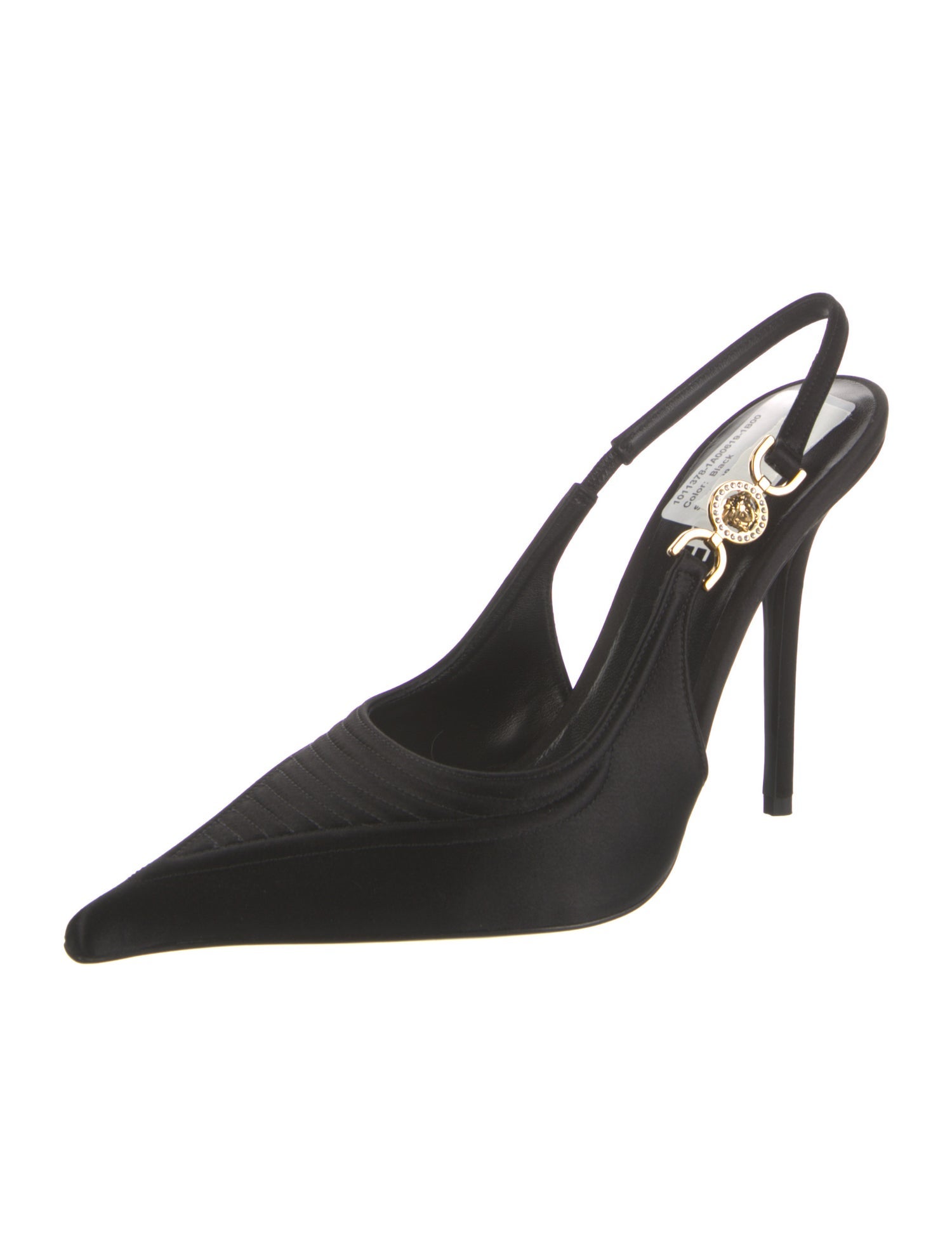 Versace Satin Slingback Pumps w/ Tags