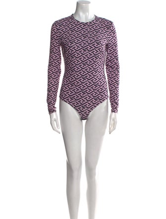 Versace Nylon Printed Bodysuit