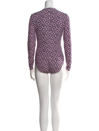 Versace Nylon Printed Bodysuit