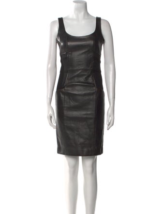 Versace Leather Mini Dress
