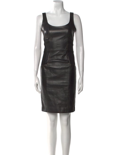 Versace Leather Mini Dress