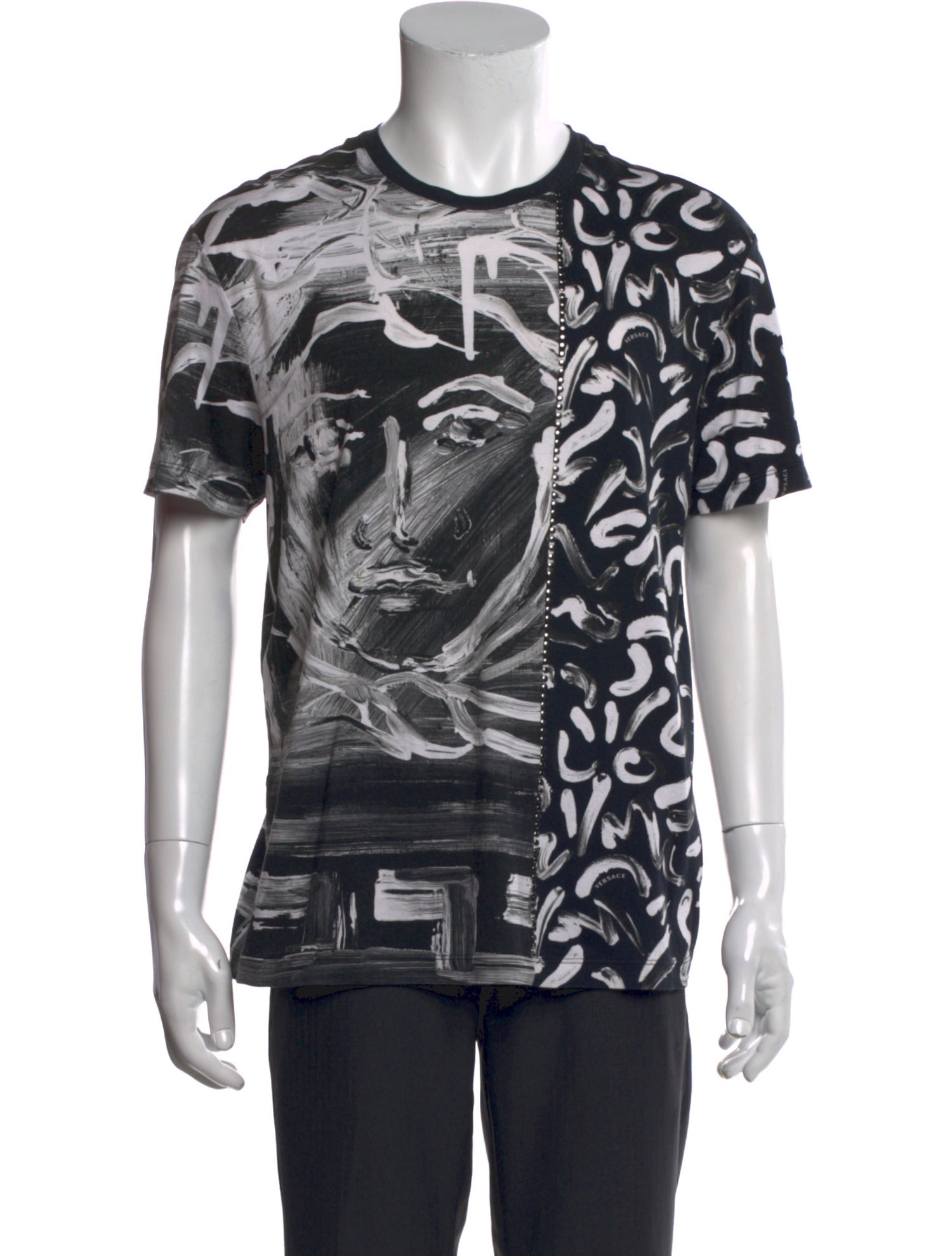 Versace Printed Crew Neck T-Shirt