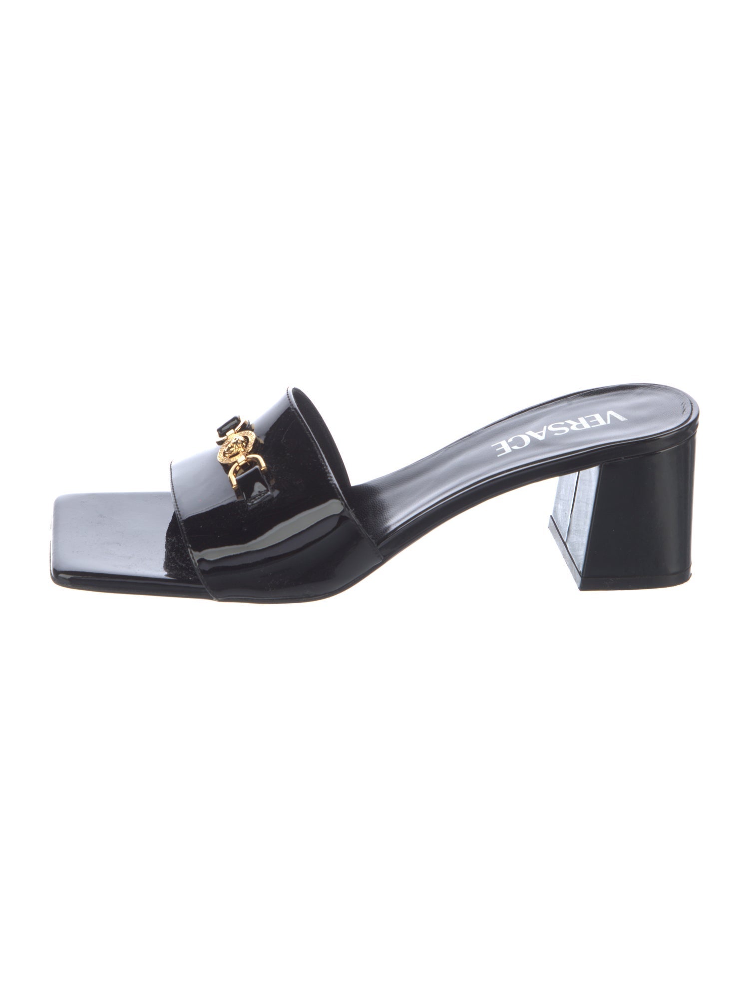 Versace Patent Leather Slides
