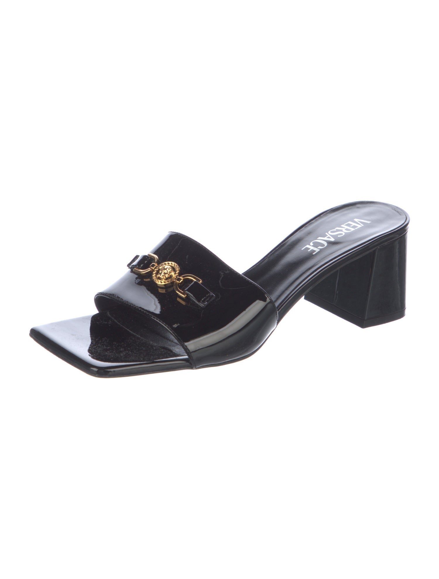 Versace Patent Leather Slides