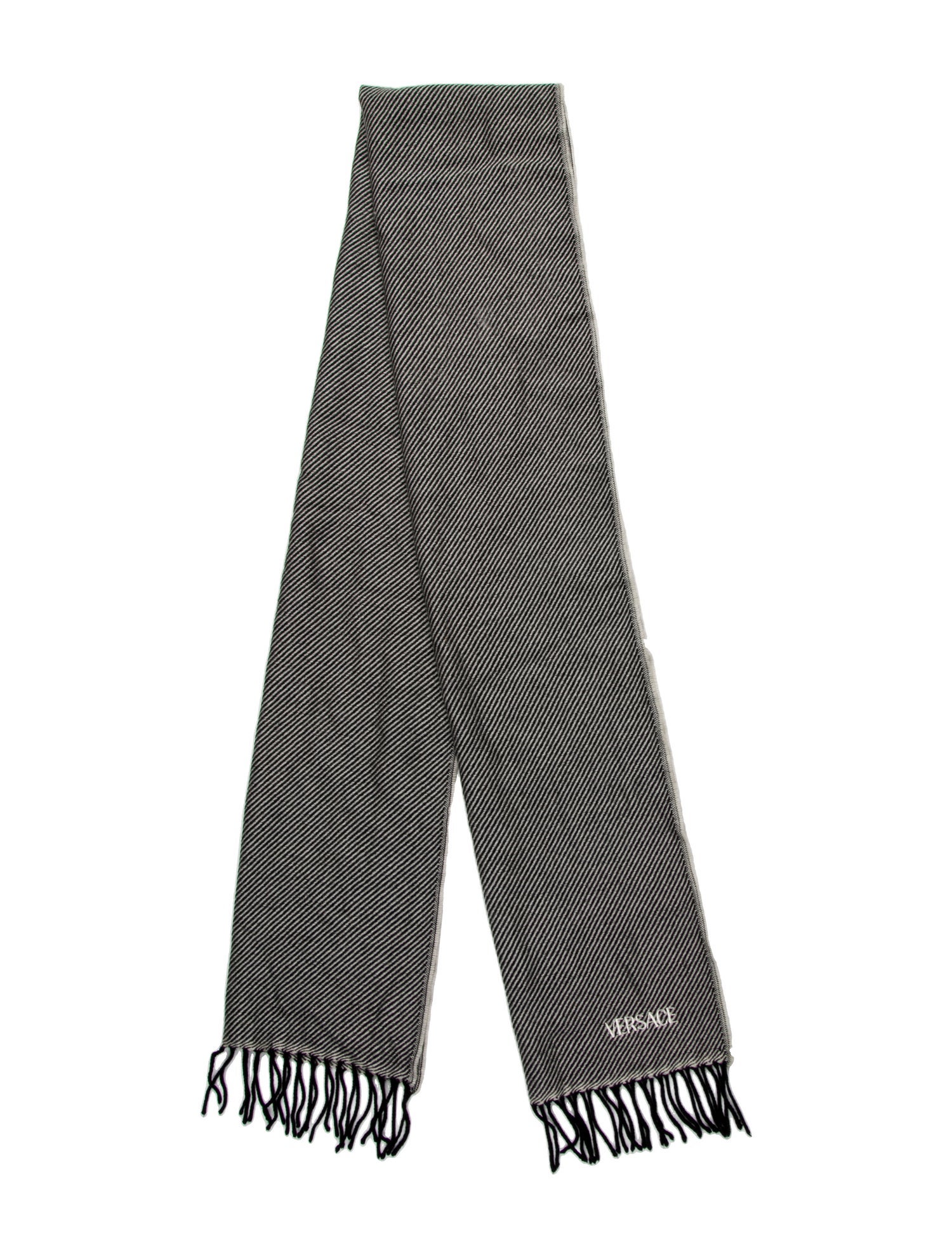 Versace Wool Striped Scarf