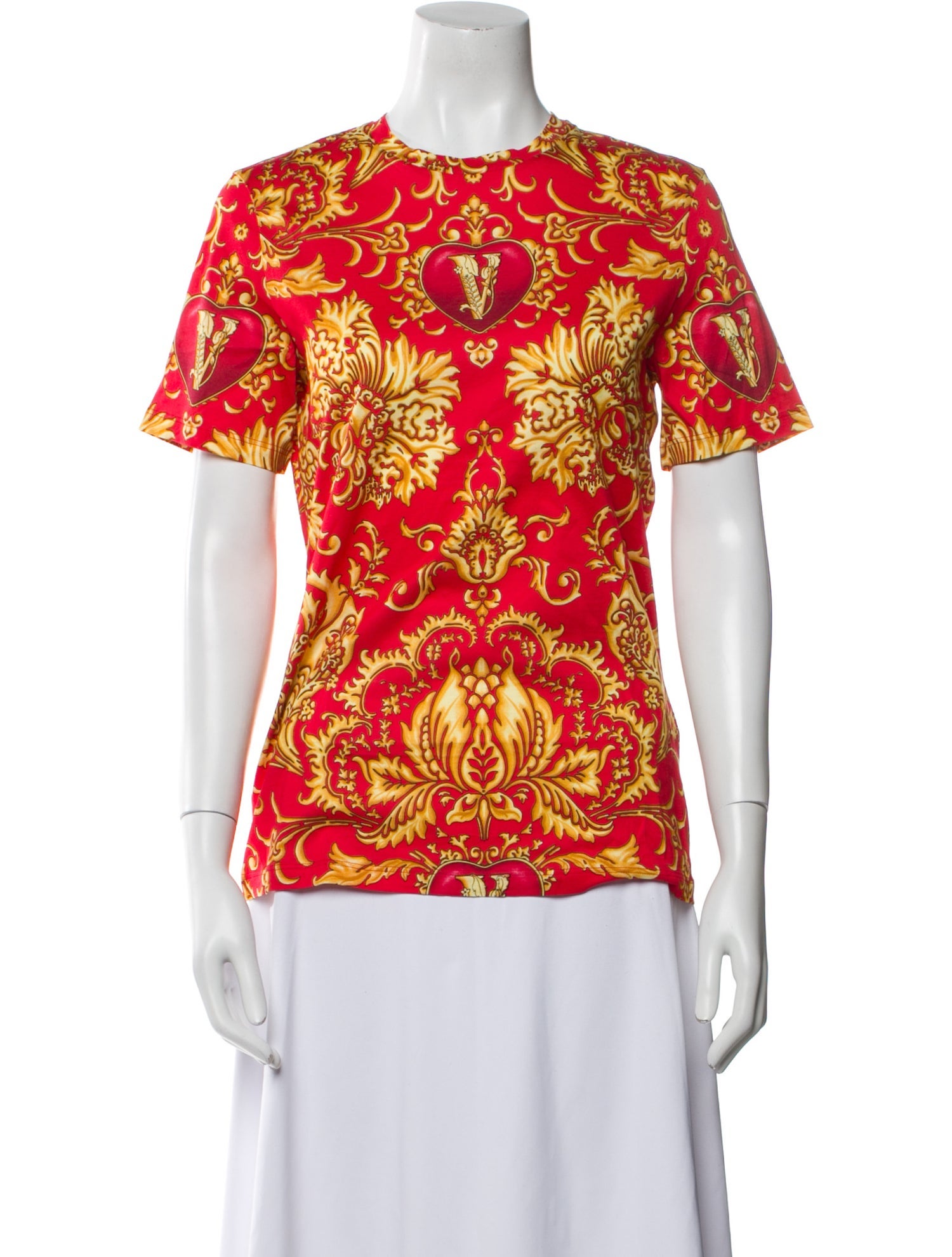 Versace Printed Crew Neck T-Shirt w/ Tags