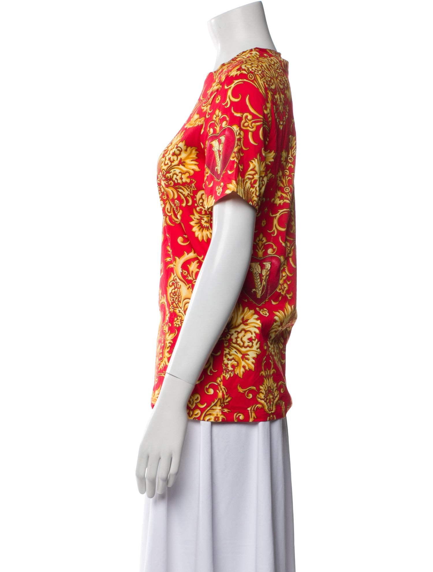 Versace Printed Crew Neck T-Shirt w/ Tags