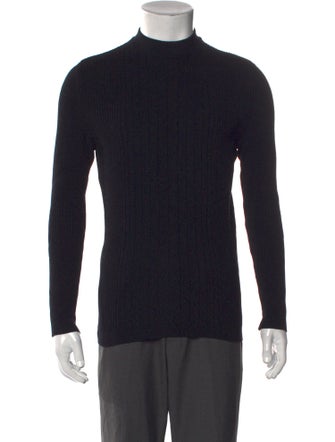 Versace Wool Mock Neck Pullover