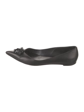 Versace Medusa Insignia Leather Flats