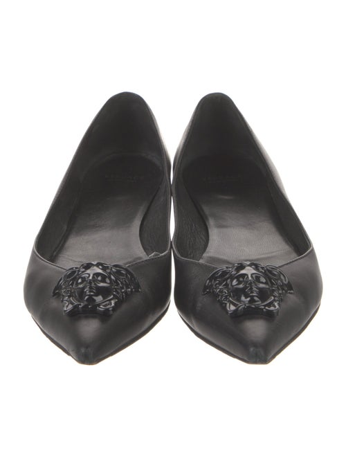 Versace Medusa Insignia Leather Flats