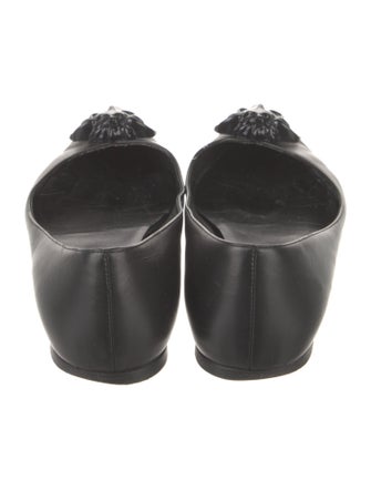 Versace Medusa Insignia Leather Flats