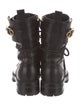 Versace Medusa Insignia Leather Combat Boots