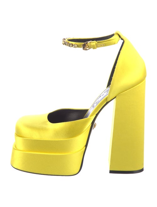 Versace Medusa Insignia Satin D'Orsay Pumps