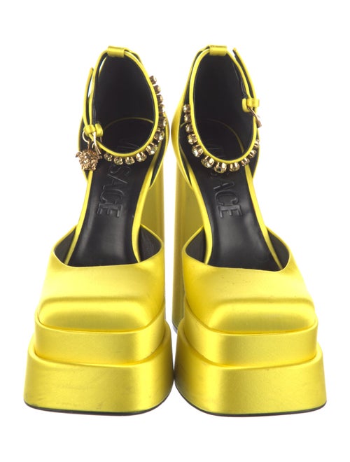 Versace Medusa Insignia Satin D'Orsay Pumps