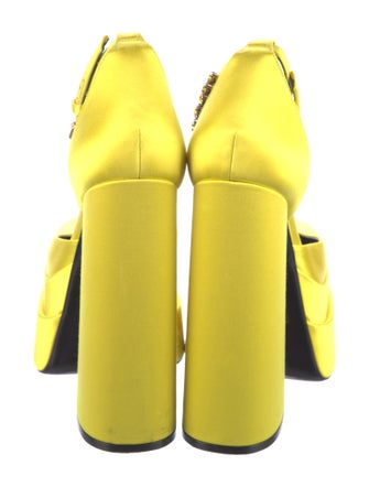 Versace Medusa Insignia Satin D'Orsay Pumps