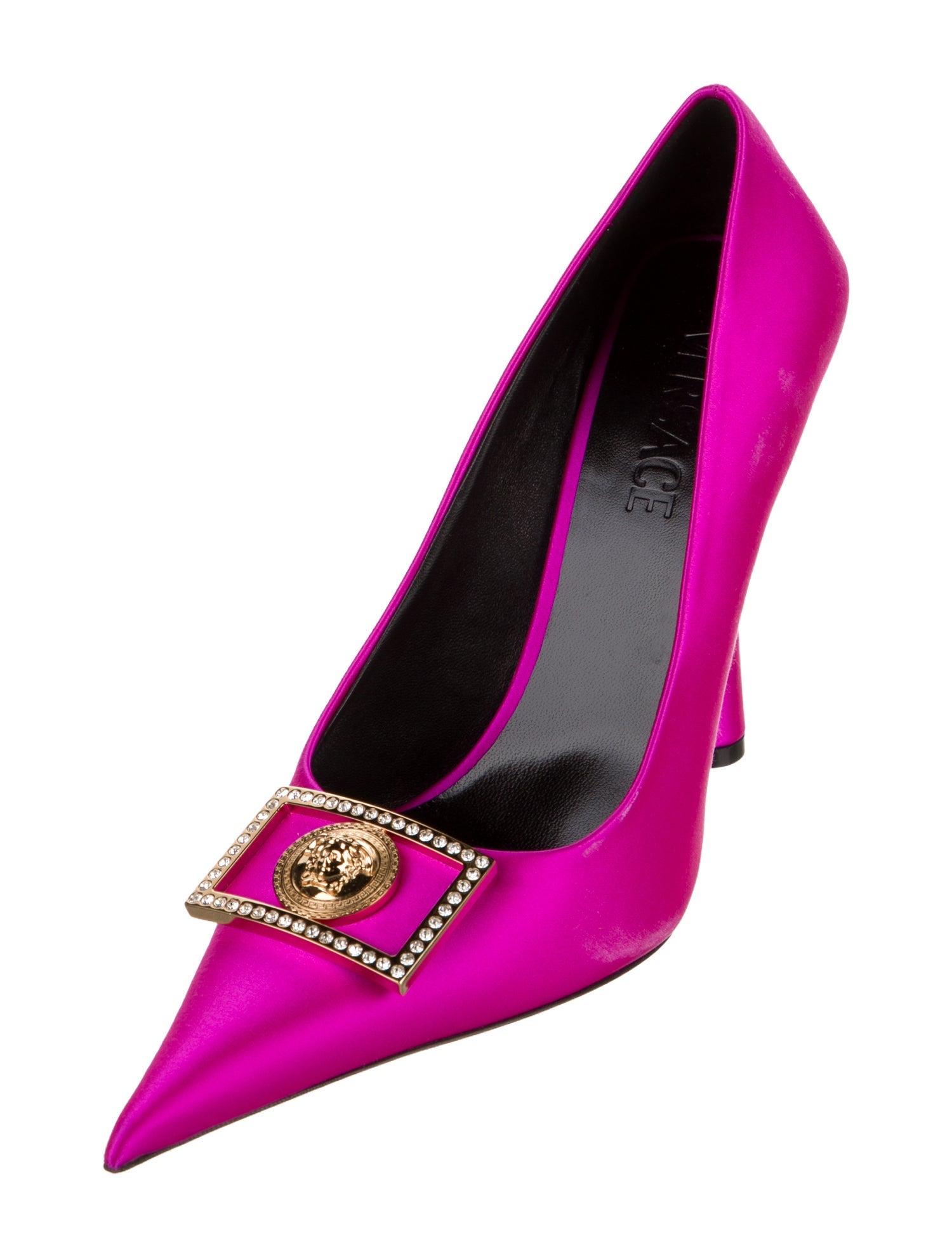 Versace Medusa Insignia Satin Pumps