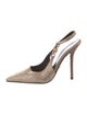 Versace Medusa Insignia Satin Slingback Pumps