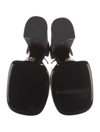 Versace Satin Crystal Embellishments D'Orsay Pumps