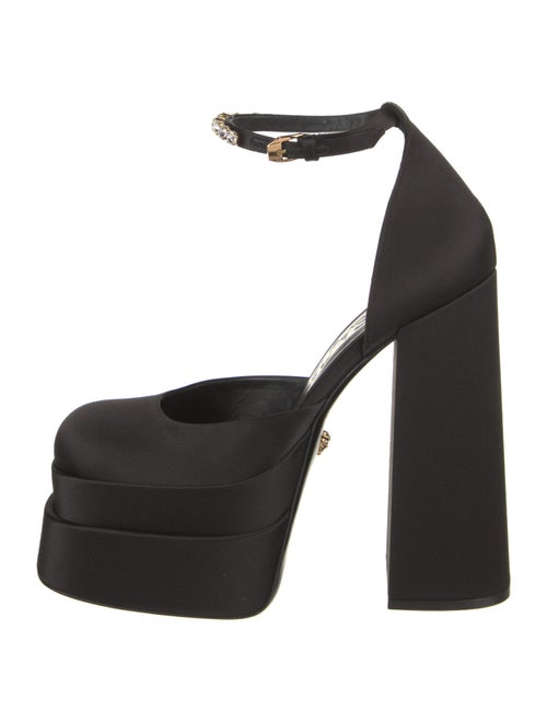 Versace Medusa Insignia Satin D'Orsay Pumps