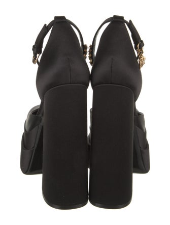 Versace Medusa Insignia Satin D'Orsay Pumps