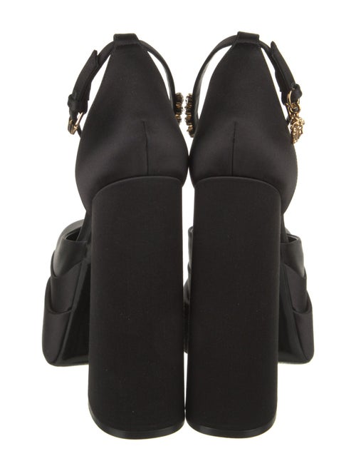 Versace Medusa Insignia Satin D'Orsay Pumps