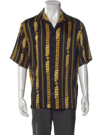 Versace Printed Three-Quarter Sleeve Shirt