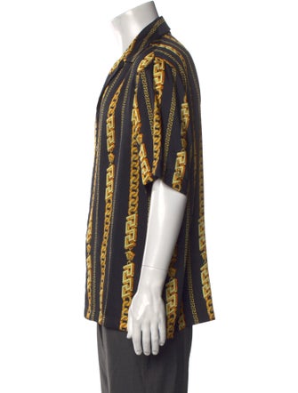 Versace Printed Three-Quarter Sleeve Shirt