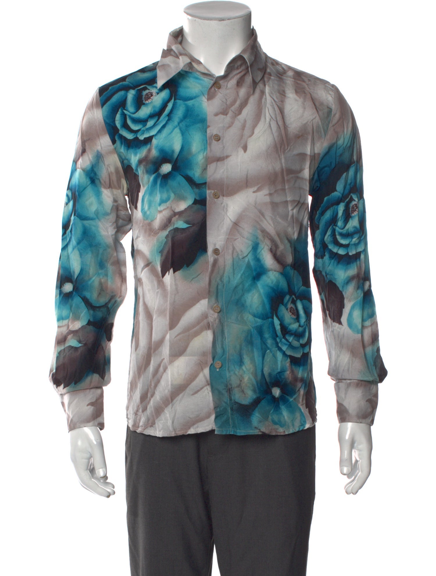 Versace Printed Long Sleeve Shirt