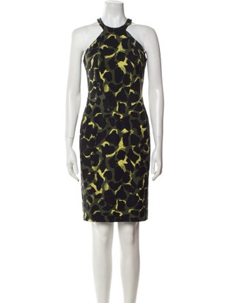 V2 Versace Classic Wool Knee-Length Dress