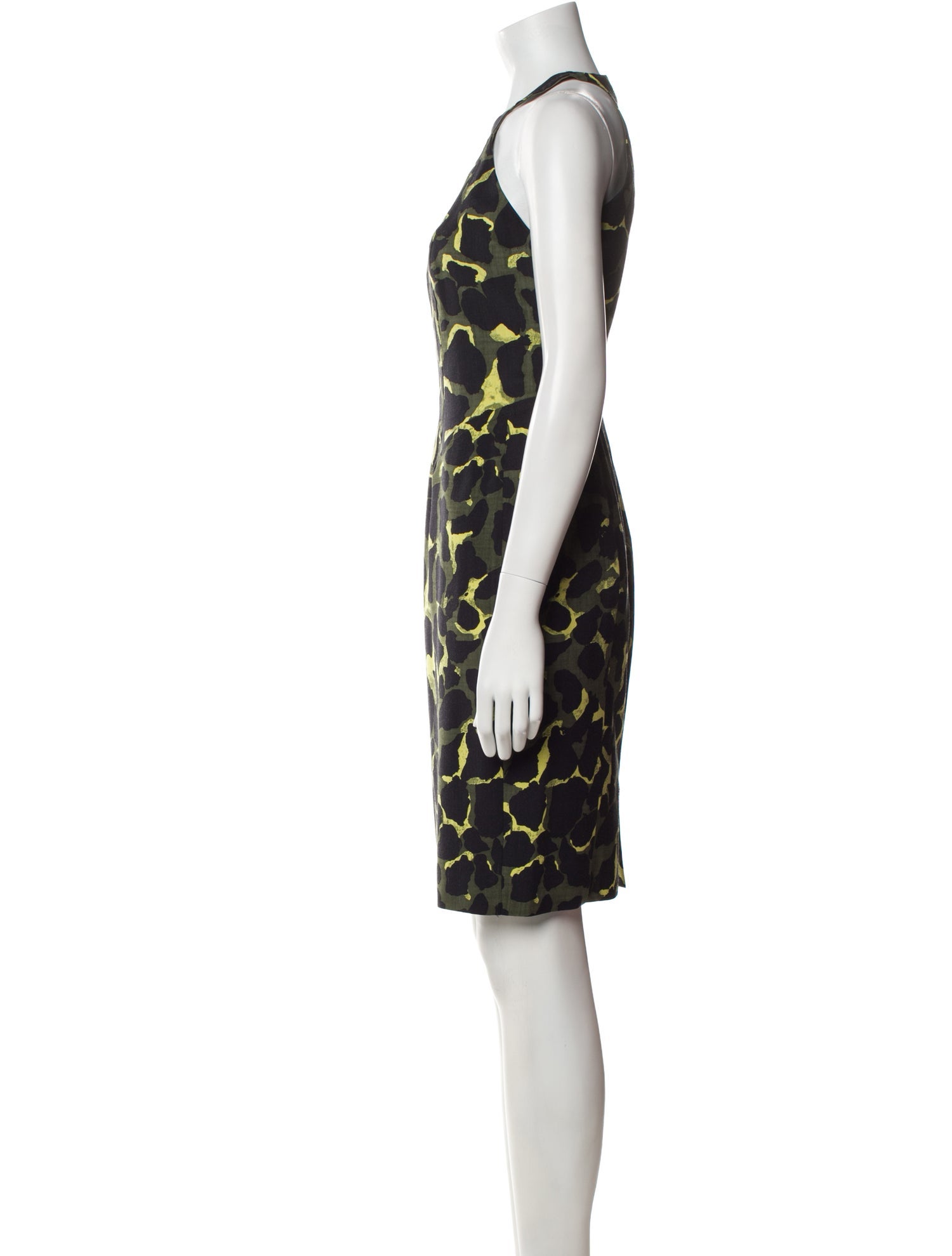 V2 Versace Classic Wool Knee-Length Dress