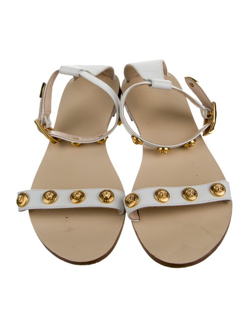 Versace Leather Studded Accents Sandals