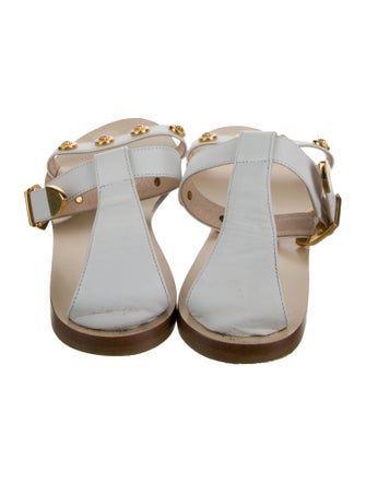Versace Leather Studded Accents Sandals