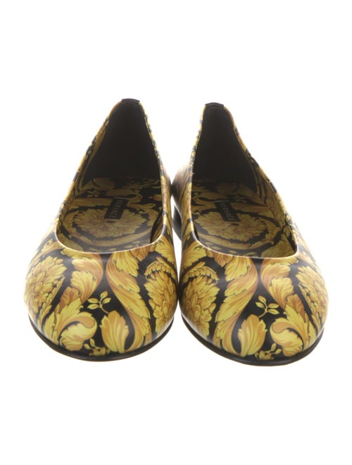 Versace Leather Printed Flats