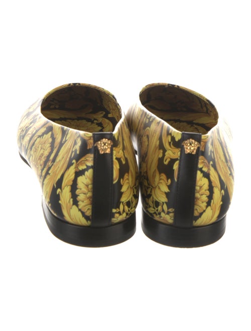 Versace Leather Printed Flats